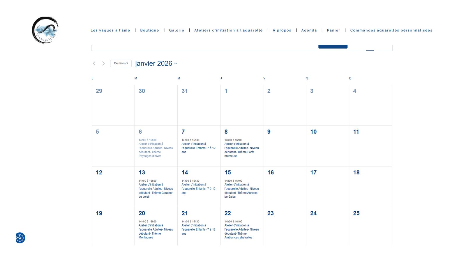 les vagues à l'ame agenda